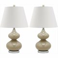 Safavieh Eva Double Gourd Glass Table Lamp- Taupe, 2PK LIT4086L-SET2